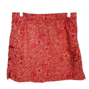 Columbia Skirt Orange Red Pockets Pull On Elastic Waist Outdoor Girls Youth M